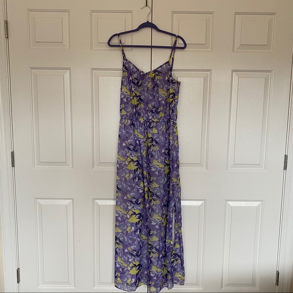 LOFT Dresses & Skirts - Loft floral purple maxi dress - size M